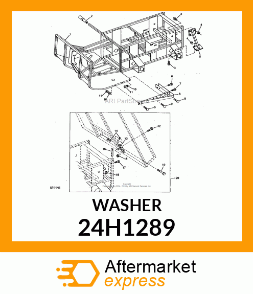 WASHER .328 X .625 X .048 ZINC 24H1289