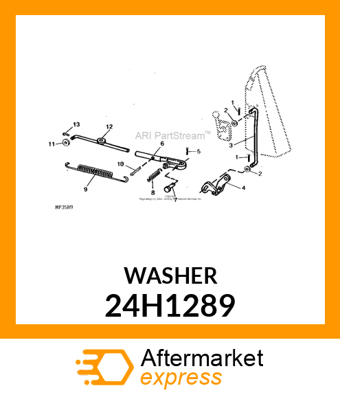 WASHER .328 X .625 X .048 ZINC 24H1289