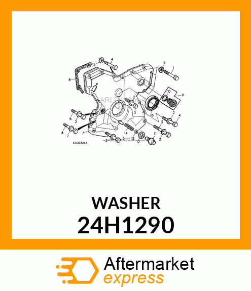 WASHER, METALLIC, ROUND HOLE 24H1290