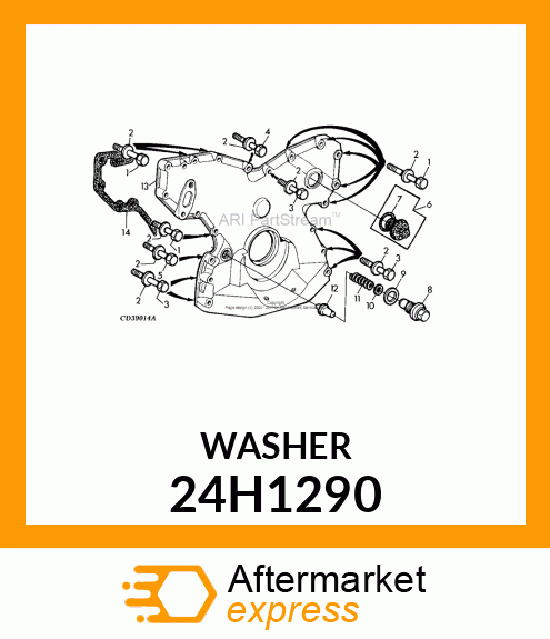 WASHER, METALLIC, ROUND HOLE 24H1290