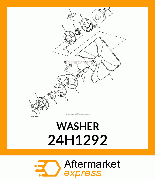 WASHER, METALLIC, ROUND HOLE 24H1292