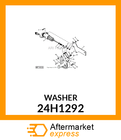 WASHER, METALLIC, ROUND HOLE 24H1292