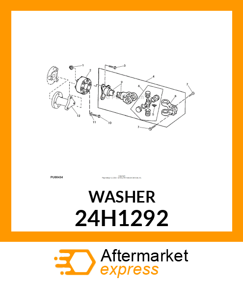 WASHER, METALLIC, ROUND HOLE 24H1292