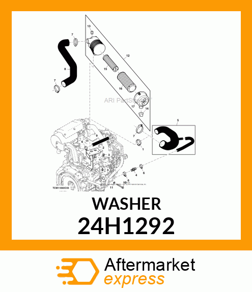 WASHER, METALLIC, ROUND HOLE 24H1292