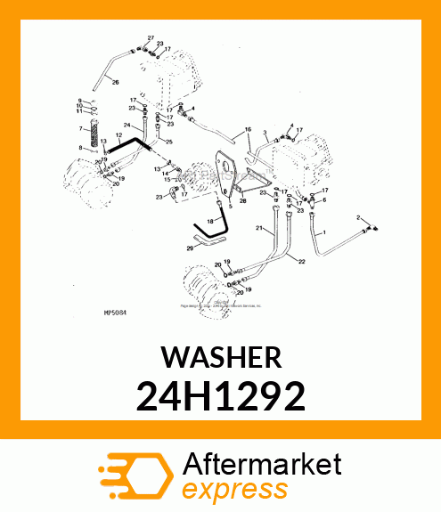 WASHER, METALLIC, ROUND HOLE 24H1292