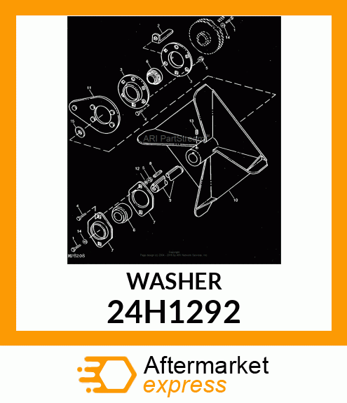 WASHER, METALLIC, ROUND HOLE 24H1292