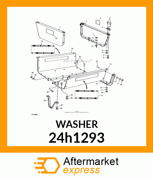 WASHER, METALLIC, ROUND HOLE 24h1293