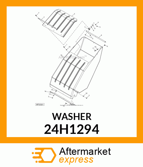 WASHER, METALLIC, ROUND HOLE 24H1294