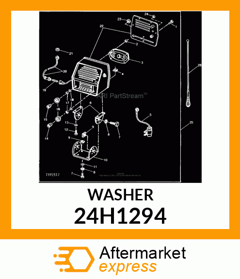 WASHER, METALLIC, ROUND HOLE 24H1294