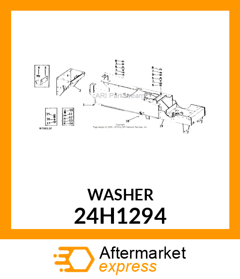 WASHER, METALLIC, ROUND HOLE 24H1294