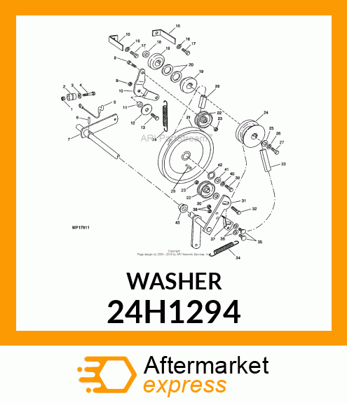 WASHER, METALLIC, ROUND HOLE 24H1294