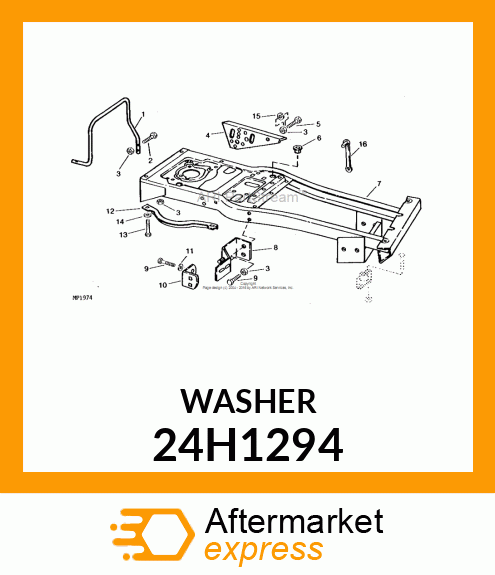 WASHER, METALLIC, ROUND HOLE 24H1294