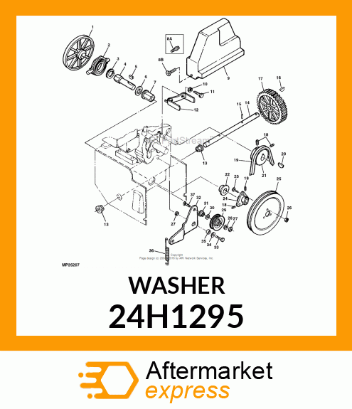 WASHER, METALLIC, ROUND HOLE 24H1295