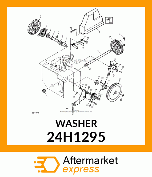 WASHER, METALLIC, ROUND HOLE 24H1295