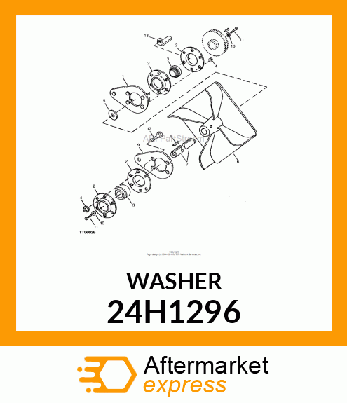 WASHER, METALLIC, ROUND HOLE 24H1296