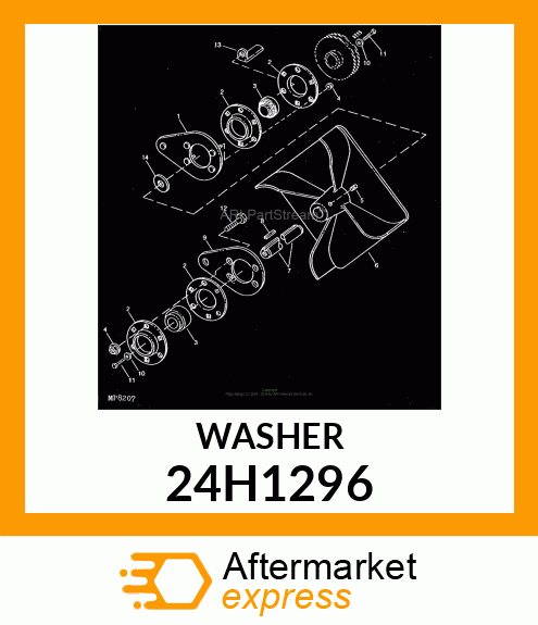 WASHER, METALLIC, ROUND HOLE 24H1296