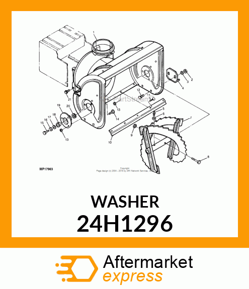 WASHER, METALLIC, ROUND HOLE 24H1296