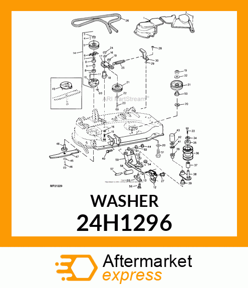 WASHER, METALLIC, ROUND HOLE 24H1296