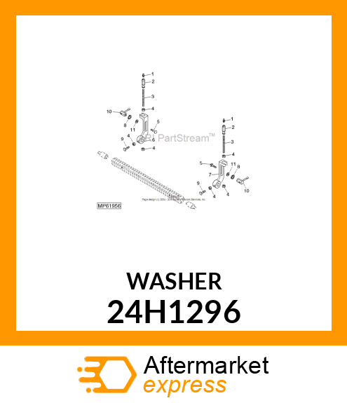 WASHER, METALLIC, ROUND HOLE 24H1296