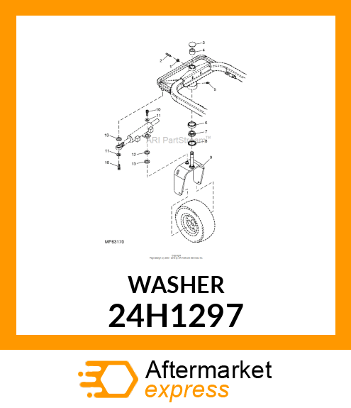 WASHER, METALLIC, ROUND HOLE 24H1297