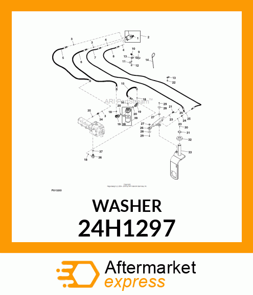 WASHER, METALLIC, ROUND HOLE 24H1297