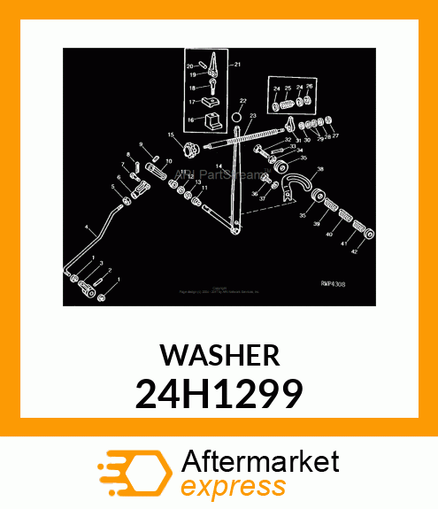 WASHER, METALLIC, ROUND HOLE 24H1299