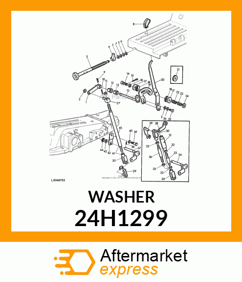 WASHER, METALLIC, ROUND HOLE 24H1299