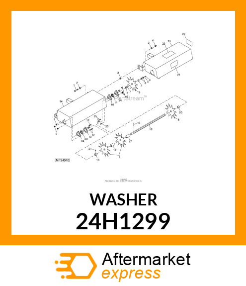 WASHER, METALLIC, ROUND HOLE 24H1299