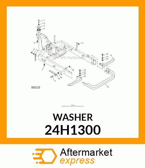 WASHER, METALLIC, ROUND HOLE 24H1300