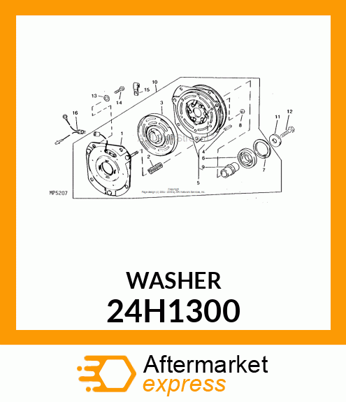 WASHER, METALLIC, ROUND HOLE 24H1300