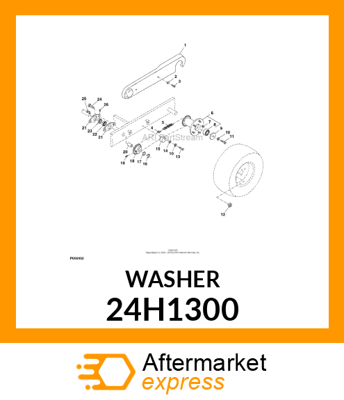 WASHER, METALLIC, ROUND HOLE 24H1300