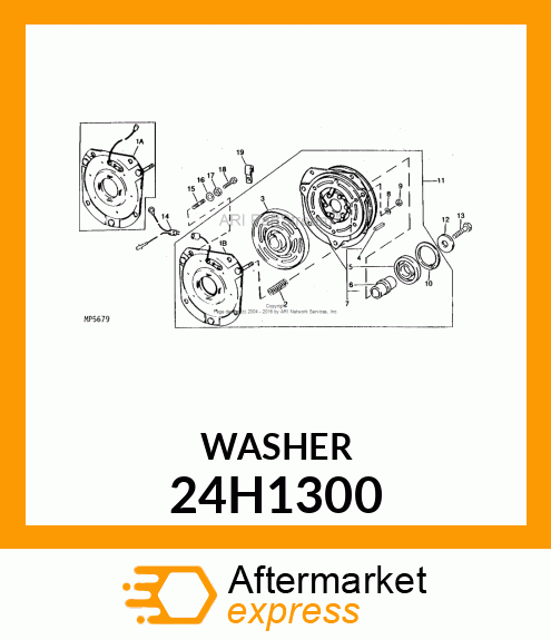 WASHER, METALLIC, ROUND HOLE 24H1300