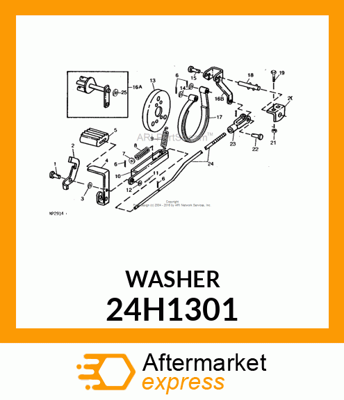 WASHER, METALLIC, ROUND HOLE 24H1301