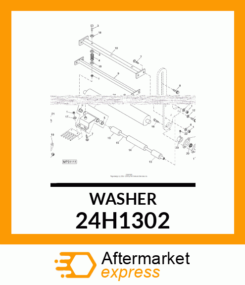 WASHER, METALLIC, ROUND HOLE 24H1302