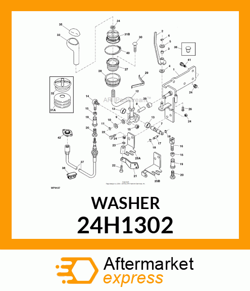 WASHER, METALLIC, ROUND HOLE 24H1302