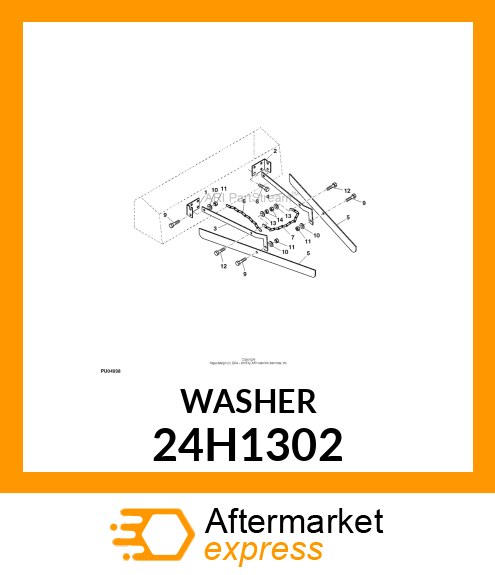 WASHER, METALLIC, ROUND HOLE 24H1302