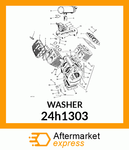 WASHER, METALLIC, ROUND HOLE 24h1303