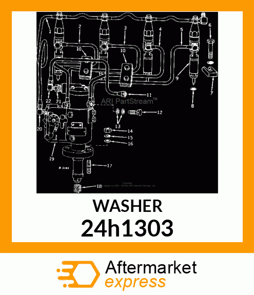 WASHER, METALLIC, ROUND HOLE 24h1303