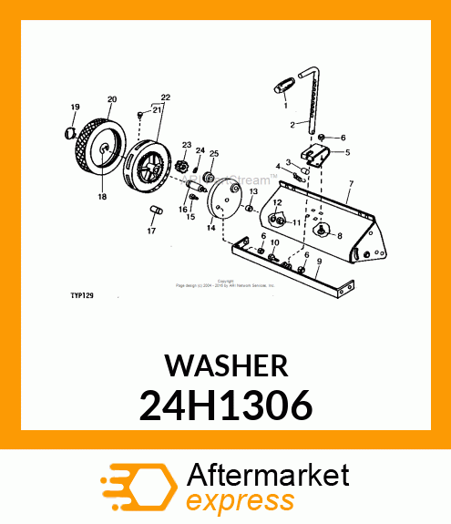 WASHER, METALLIC, ROUND HOLE 24H1306