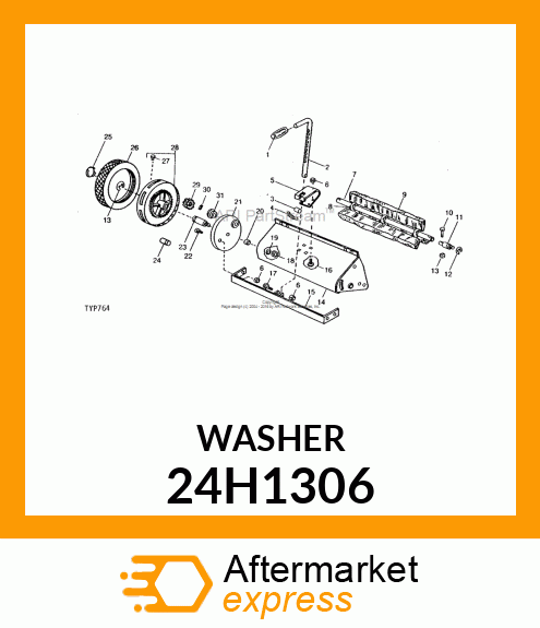 WASHER, METALLIC, ROUND HOLE 24H1306