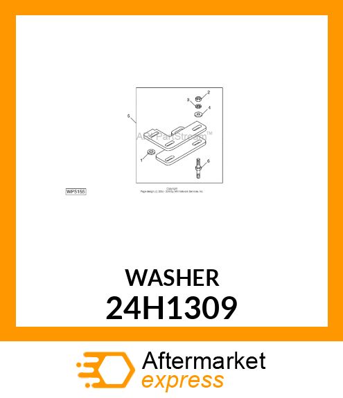 WASHER, METALLIC, ROUND HOLE 24H1309