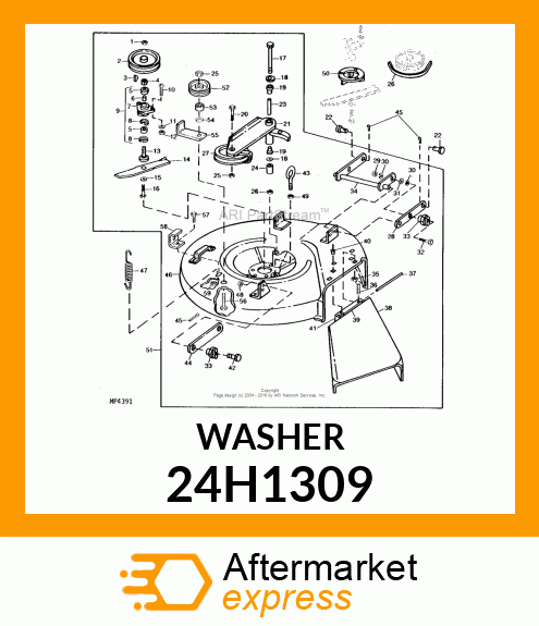 WASHER, METALLIC, ROUND HOLE 24H1309