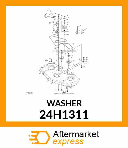 WASHER, METALLIC, ROUND HOLE 24H1311