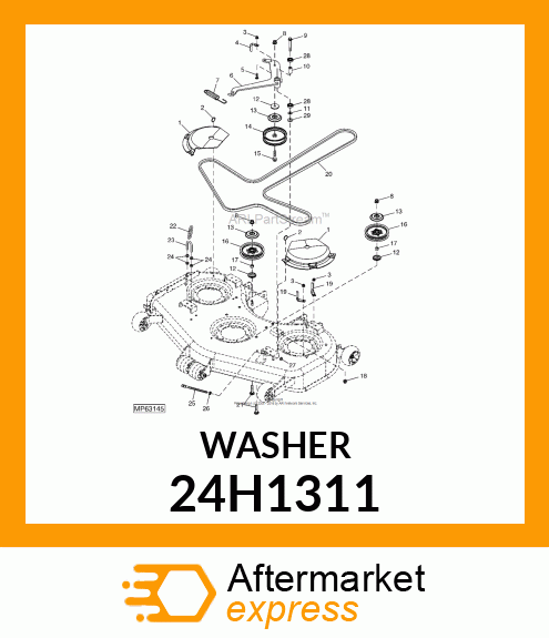 WASHER, METALLIC, ROUND HOLE 24H1311