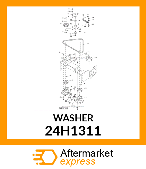 WASHER, METALLIC, ROUND HOLE 24H1311