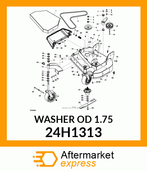 WASHER, METALLIC, ROUND HOLE 24H1313