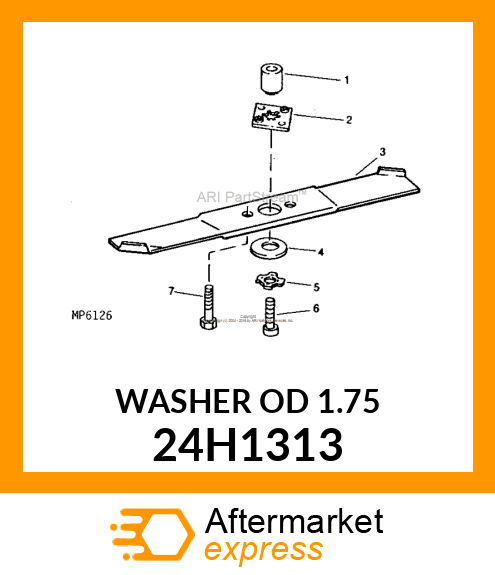 WASHER, METALLIC, ROUND HOLE 24H1313