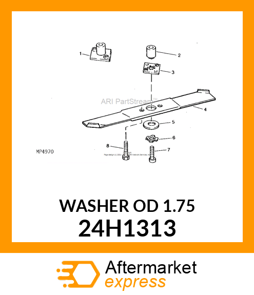 WASHER, METALLIC, ROUND HOLE 24H1313