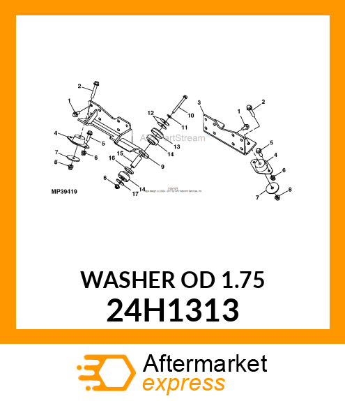 WASHER, METALLIC, ROUND HOLE 24H1313