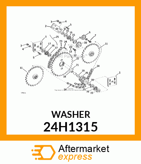 WASHER, METALLIC, ROUND HOLE 24H1315